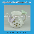 2016 decorative oil burners,ceramic butterfly oil burner with teapot shape